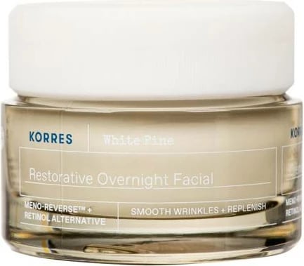Krem nate për fytyrë për femra Korres White Pine Restorative Overnight, 40ml