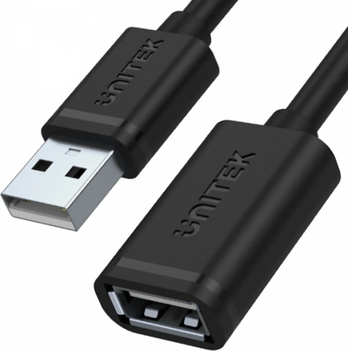 Kabllo zgjatues USB 2.0 Unitek Y-C447GBK, 0.5m, e zezë