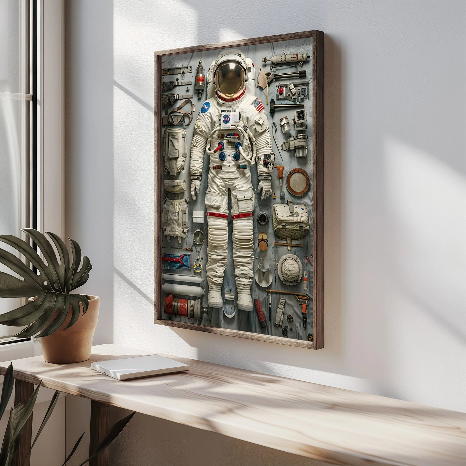 Pikturë dekorative me kornizë MDF, shumëngjyrëshe, HUM084, 50x70x3.5cm