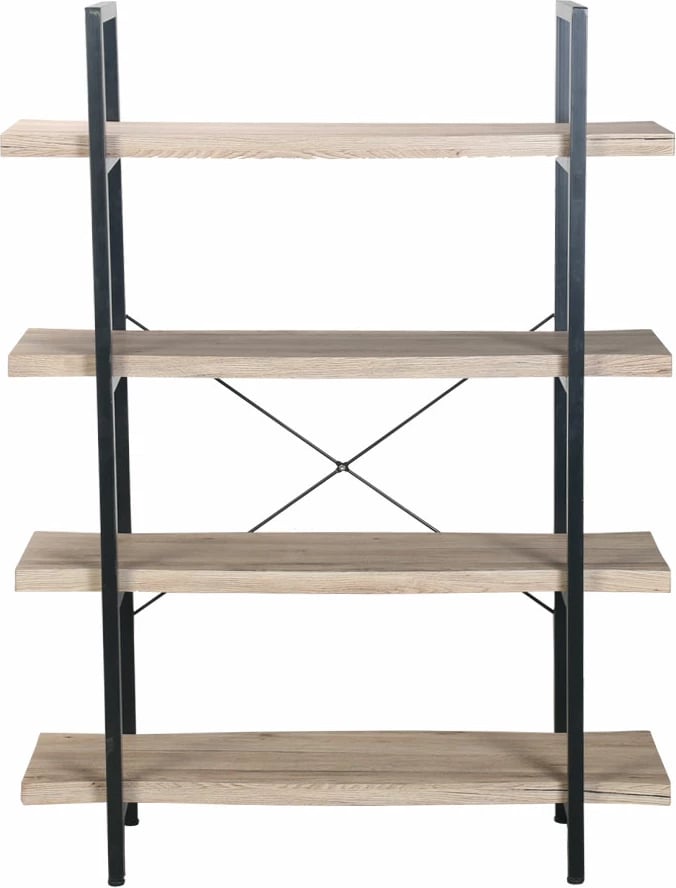 Raft librash Brick-Urban, ngjyrë natyrale dhe e zezë, 105x32x140