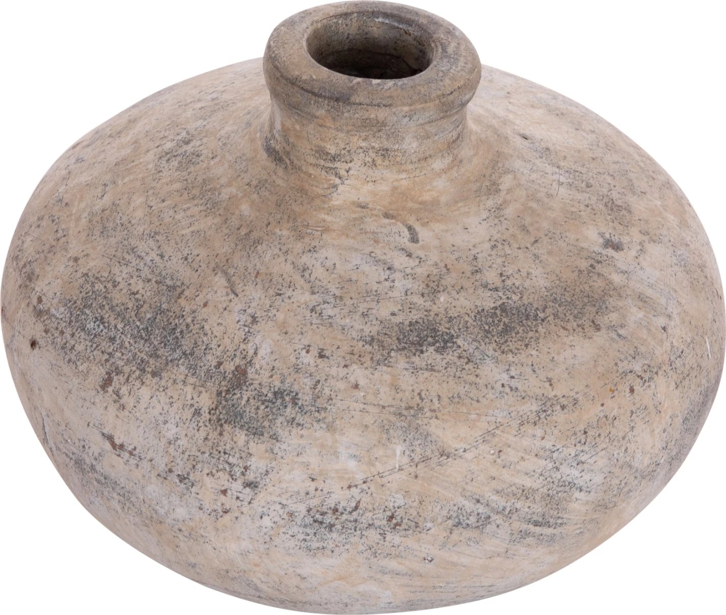 Vazo dekorative tavoline VERMO, terrakotë, ngjyrë ecru, Φ27x18cm Vazo dekorative tavoline VERMO, terrakotë, ngjyrë ecru, Φ27x18cm