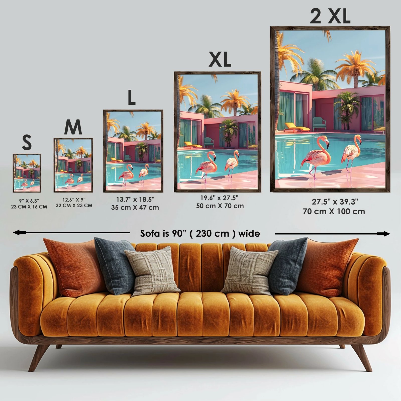 Pikturë dekorative me kornizë MDF, shumëngjyrëshe, Wallity GE093-L