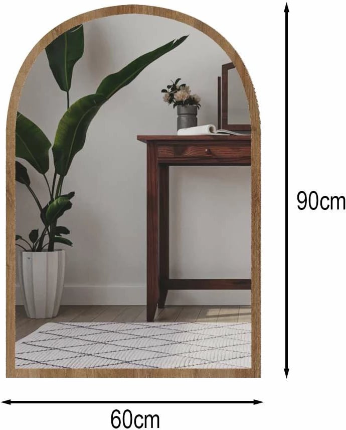 Pasqyrë dekorative, ngjyrë lisi, Brilya, Skye Decor