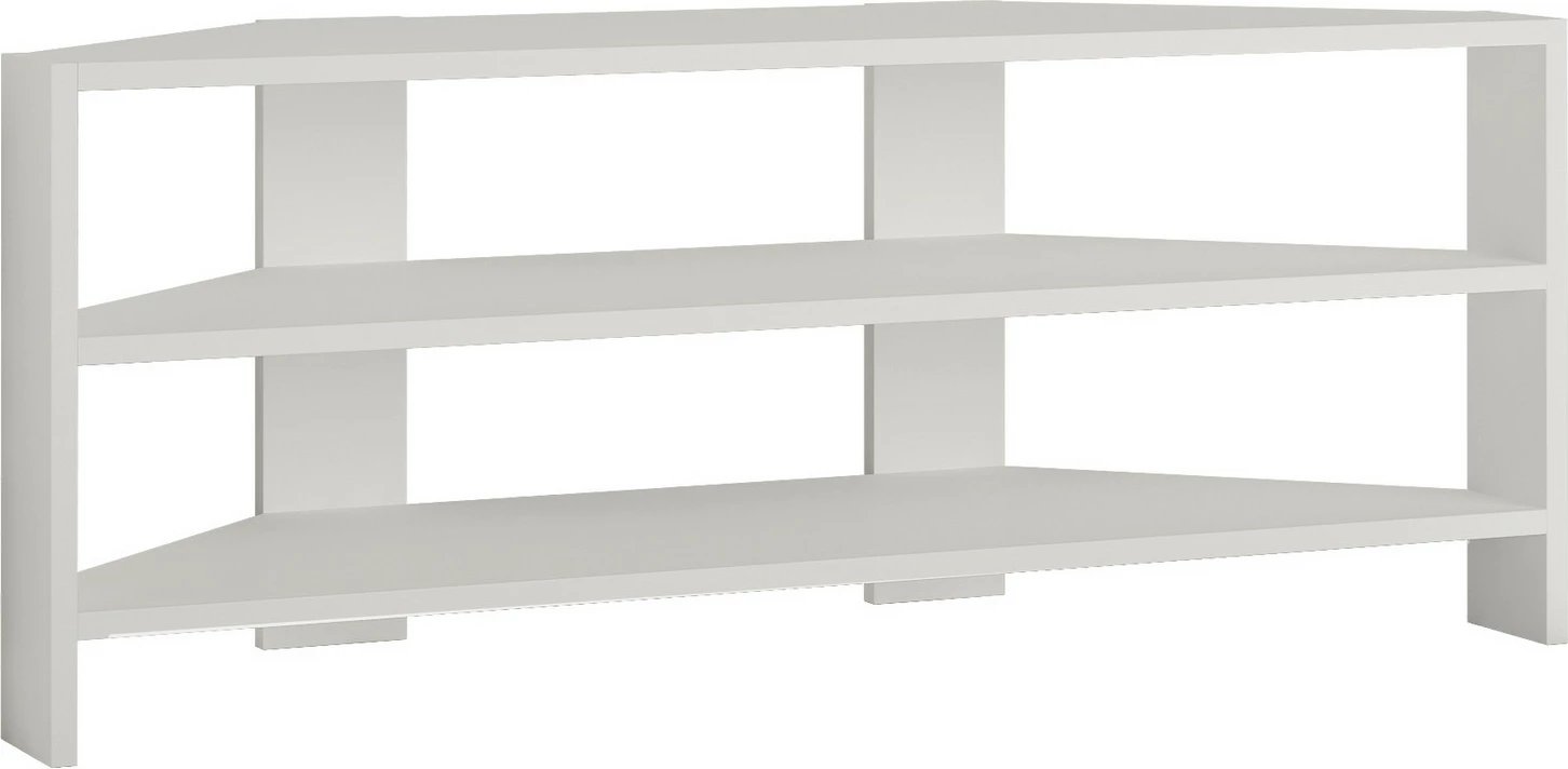 Komodë për TV Skye Decor, Thales për qoshe, e bardhë