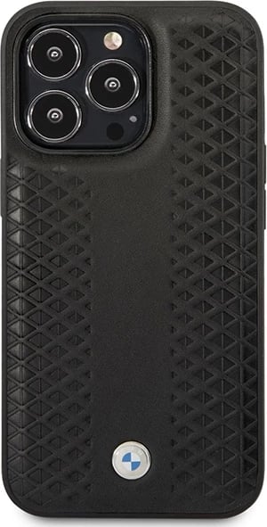 Mbështjellës BMW BMHMP14L22RFGK për iPhone 14 Pro 6.1", lëkurë, MagSafe, i zi