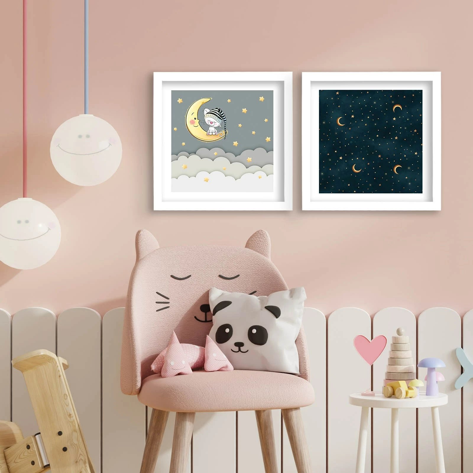 Pikturë dekorative me kornizë MDF (2 copë), Wallity, 2P3333BCT-009