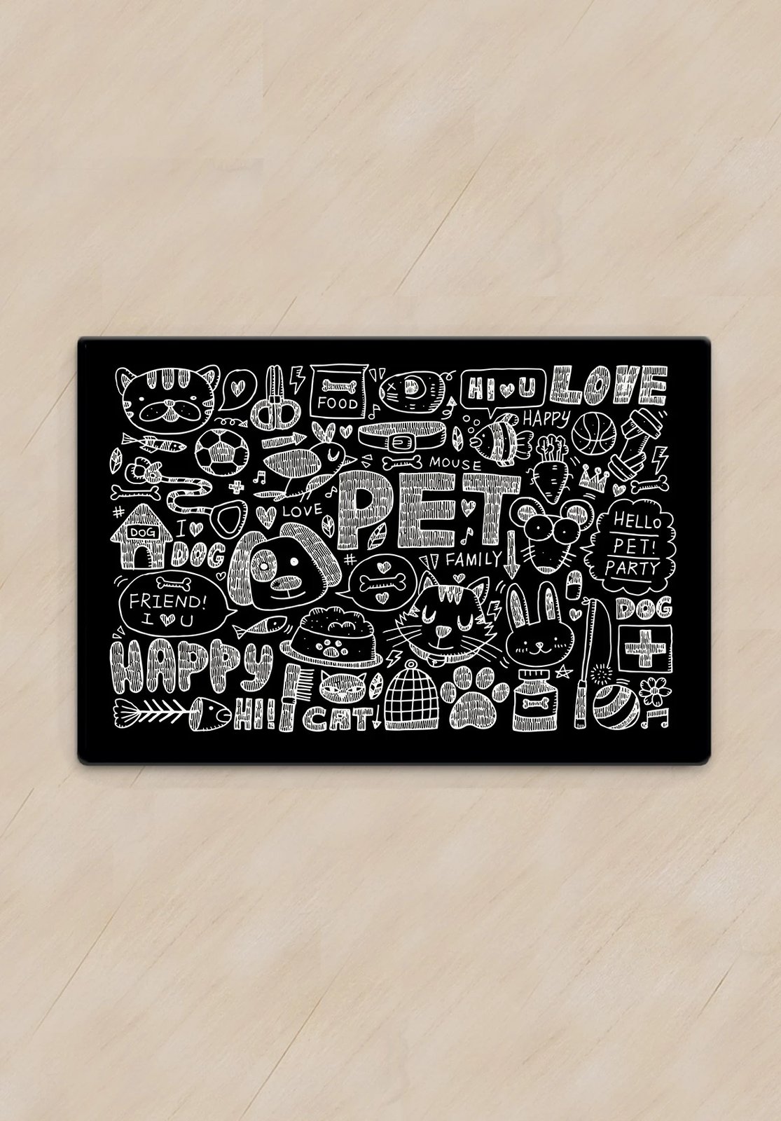 Tapet për rërë mace, Paws & Whiskers, Trois, shumëngjyrësh, 40x60cm