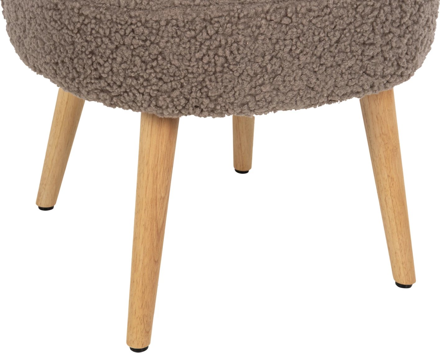 Karrige YASMINE FH8395.25 shpinë e ulët, pëlhurë boucle ngjyrë kafe e lehtë, 47x46x64.5H cm.