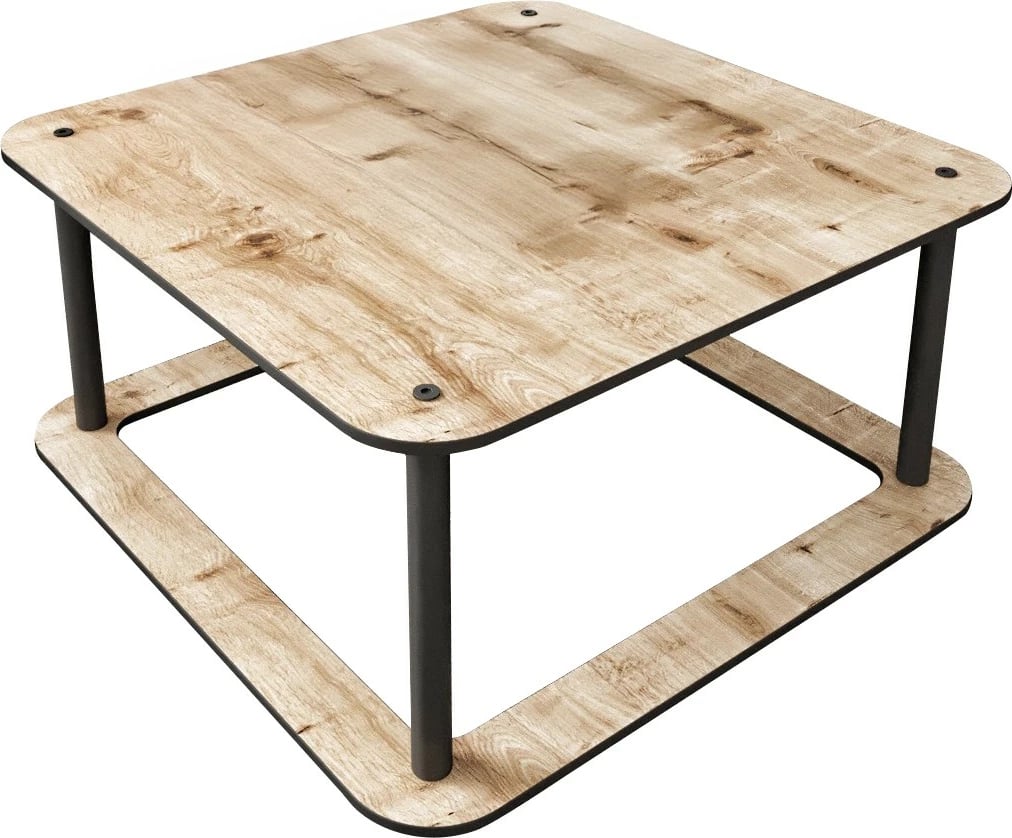 Tavolinë kafeje, ngjyrë lisi, Skye Decor, katrore, Hole