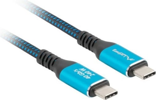 Kabllo USB-C Lanberg CA-CMCM-45CU-0015-BK, USB4, 1.5m, 240W, 40Gb/s, zi-blu