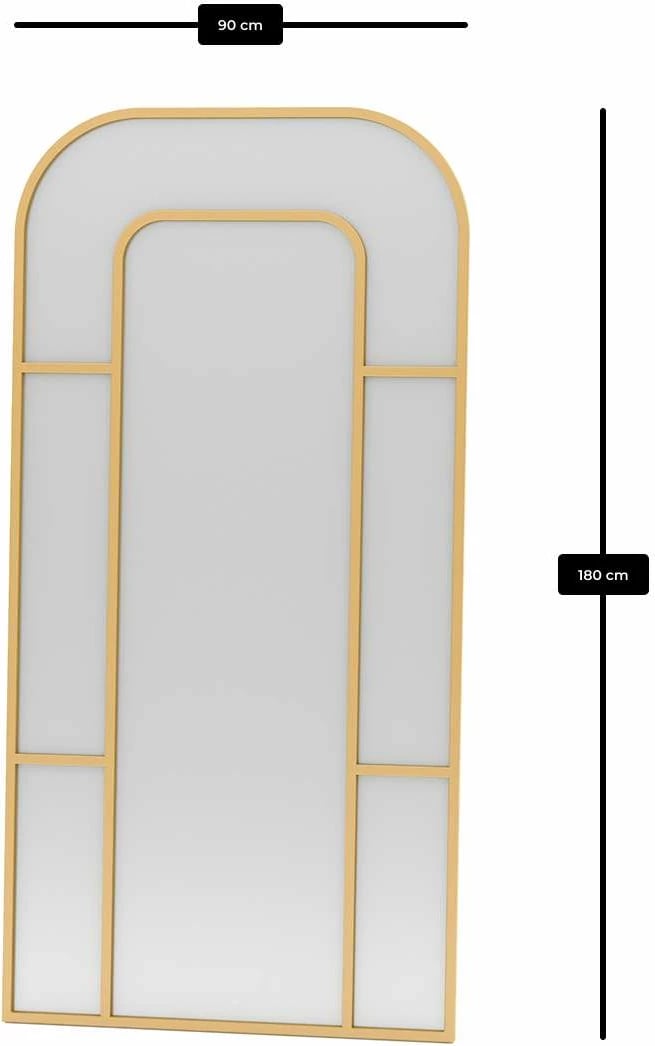 Pasqyrë e gjatë Cheval, ngjyrë ari, Skye Decor