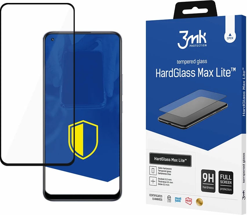 Xham i temperuar për ekran, 3mk Protection HardGlass Max Lite për Realme 8 5G