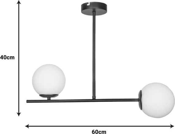 Dritë tavani Opedro, metalik, ngjyrë ari, 60x30x40cm