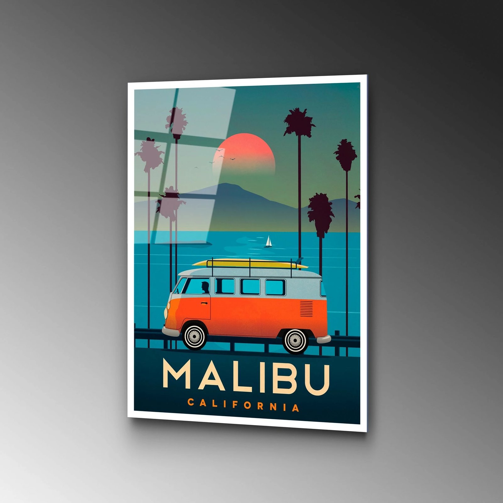 Pikturë dekorative prej xhami të temperuar, Wallity, UV-1008, 30x45cm