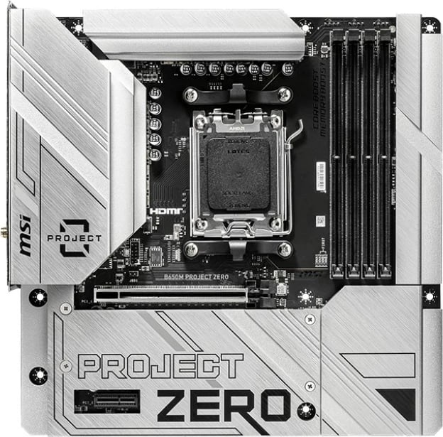 Pllakë amë MSI B650M PROJECT ZERO, Socket AM5, micro ATX, e bardhë