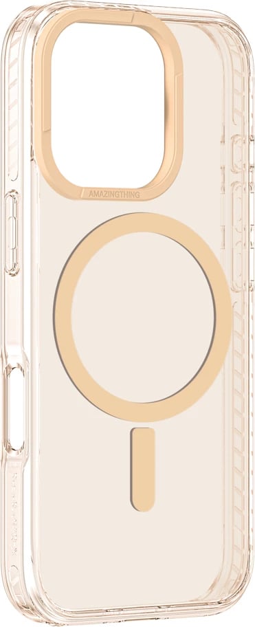 Mbështjellës AmazingThing Titan Pro Mag me unazë magnetike për iPhone 16 Pro Max, Rozë e artë