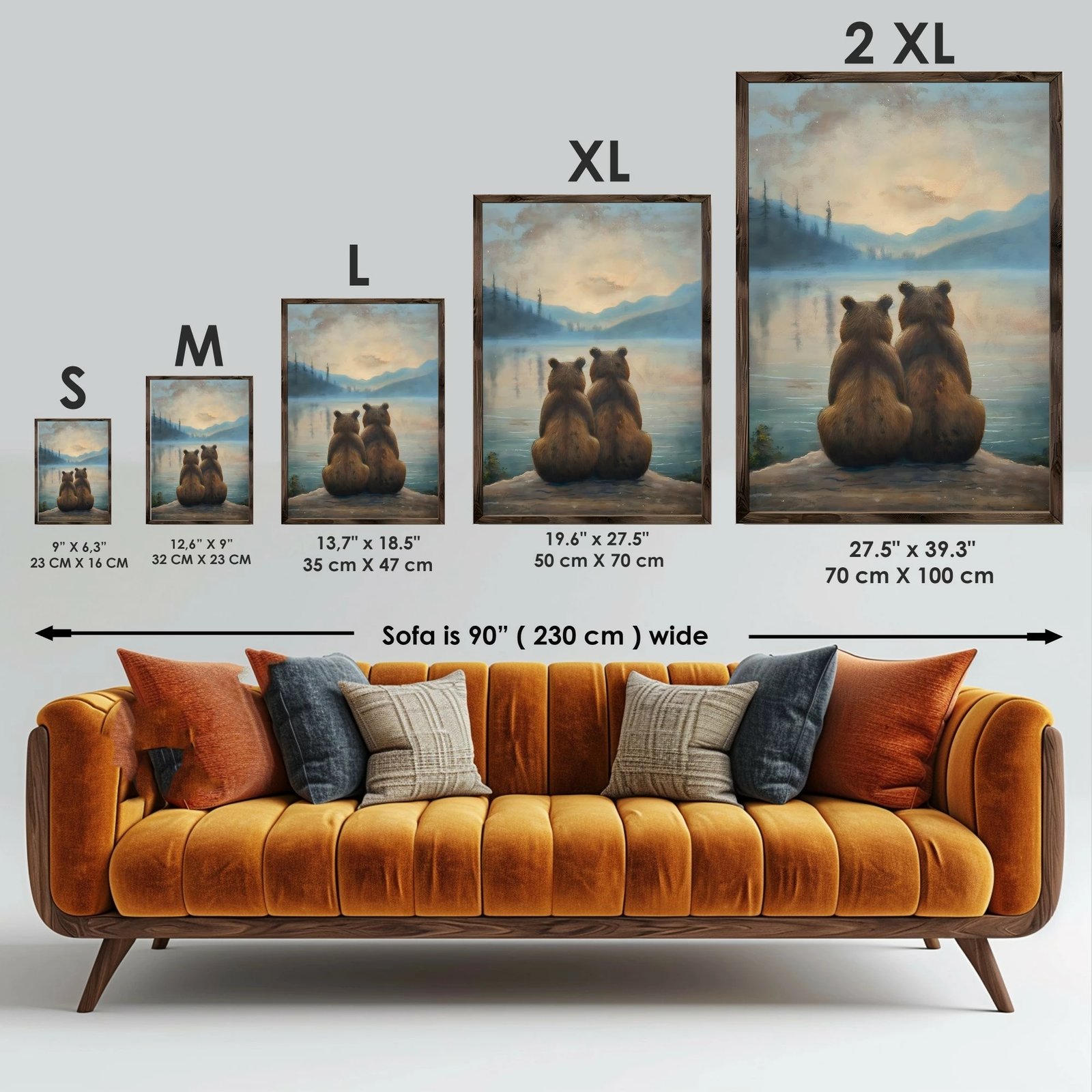 Pikturë dekorative me kornizë MDF, Wallity, GE231-L