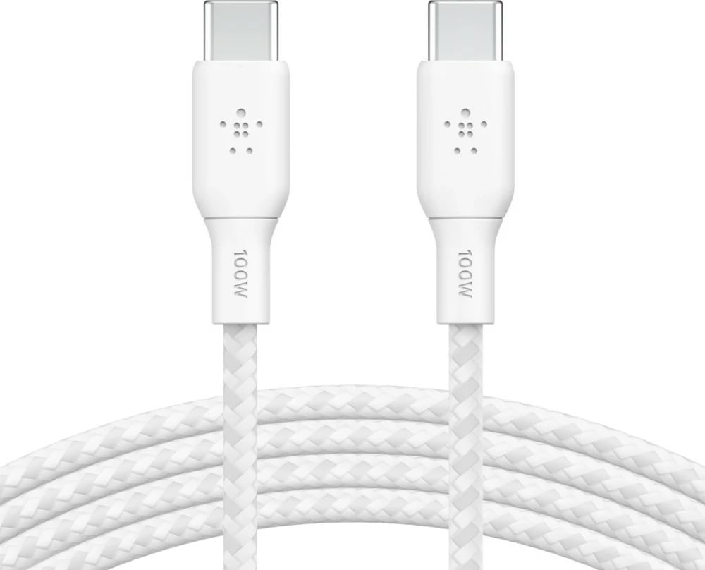 Kabëll USB-C Belkin CAB014bt3MWH, 3 m, USB 2.0, Bardhë