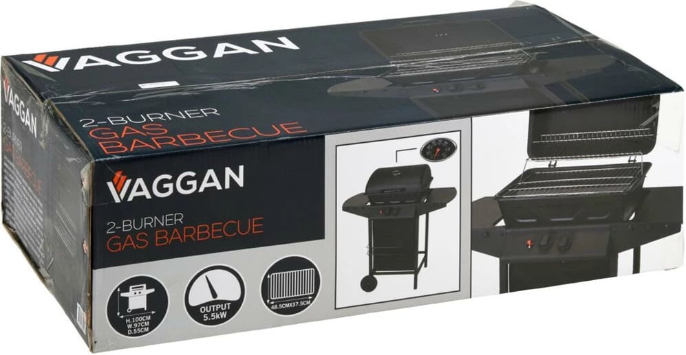 Grill Barbecue me Gaz KOOPMAN 2 Djegës, Y100x97x55cm