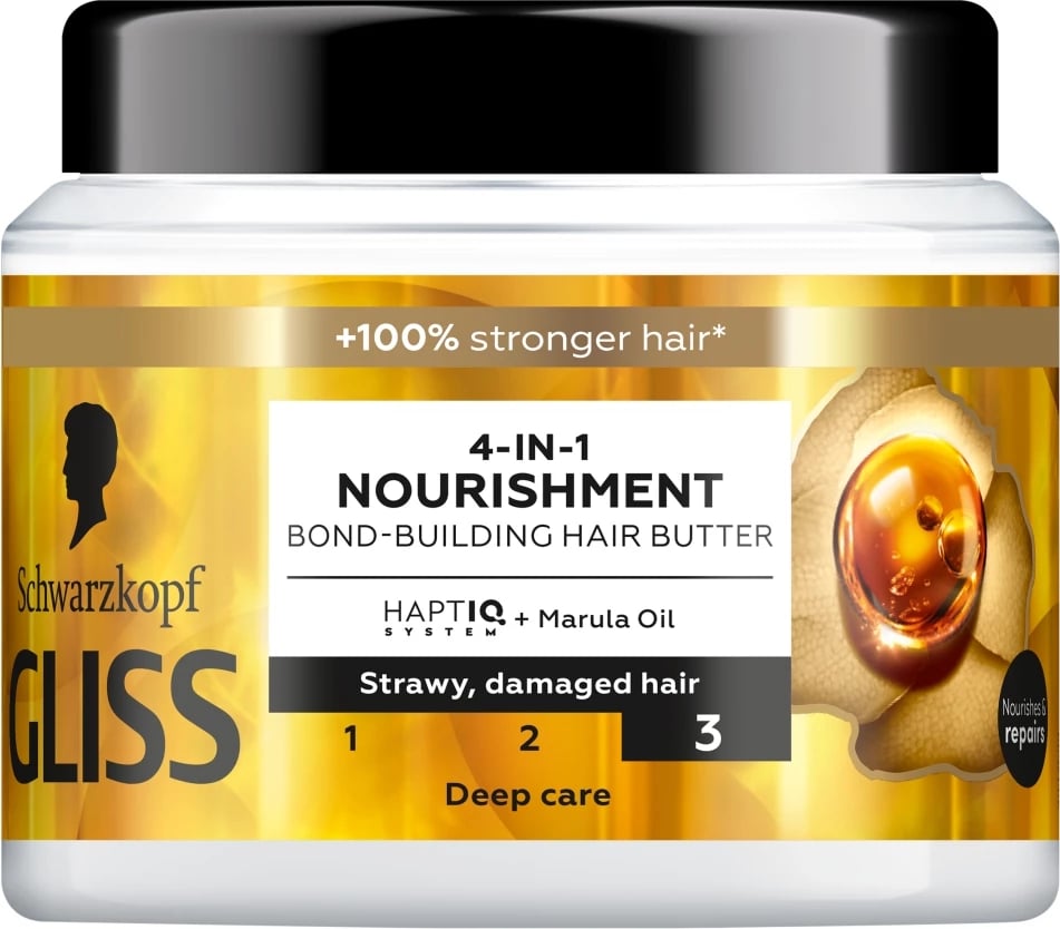 Maskë për flokë për femra Gliss 4-in-1 Nourishing Butter, 400ml