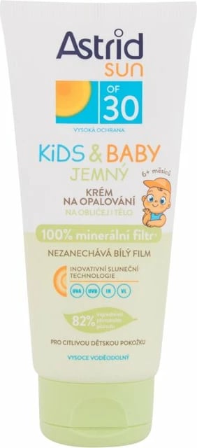 Krem për diell për fëmijë Astrid Sun Kids & Baby Soft Face and Body Cream SPF30, 100ml