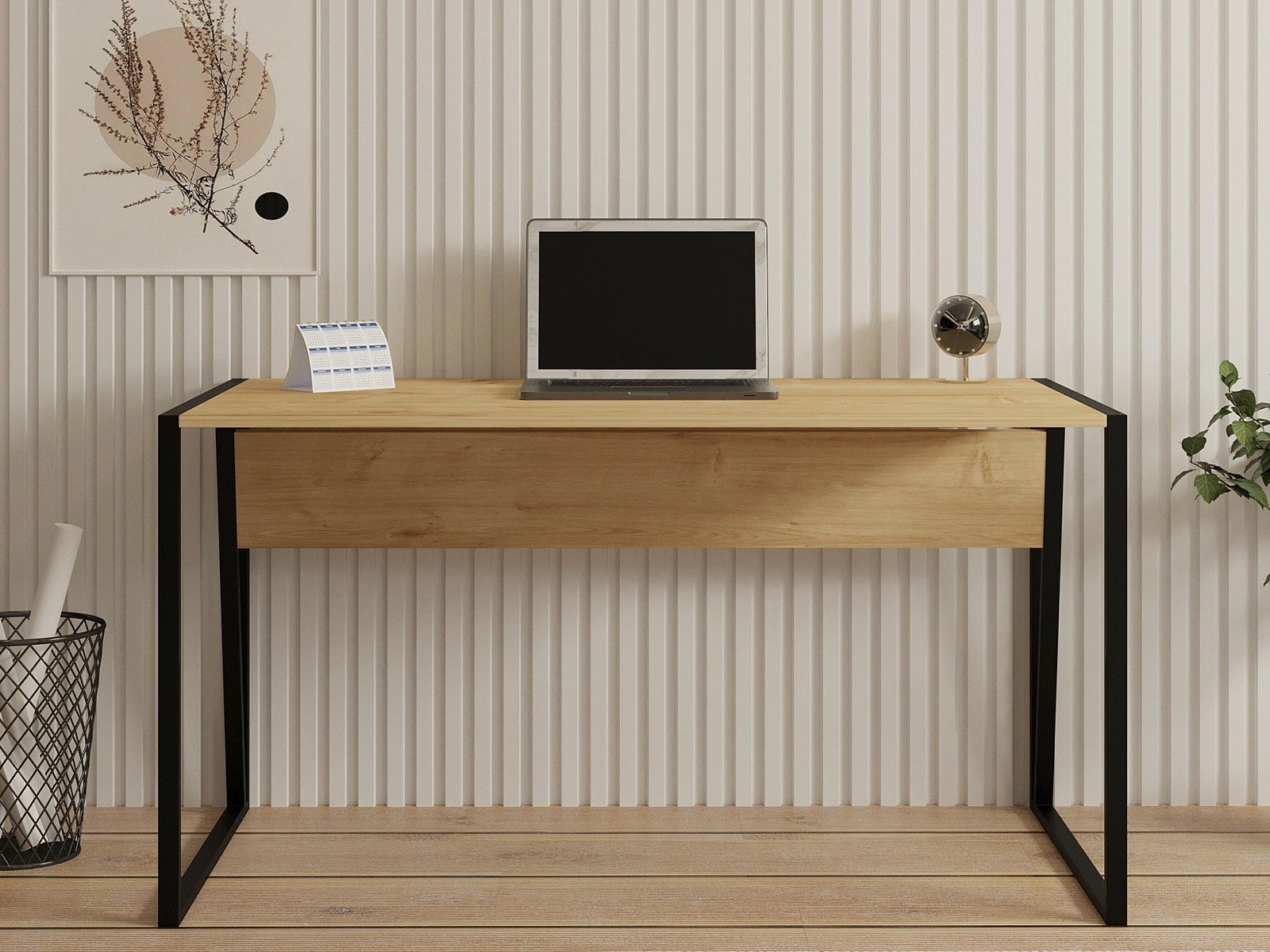 Tavolinë studimi Hanah Home, Cunda, ngjyrë safir e zezë