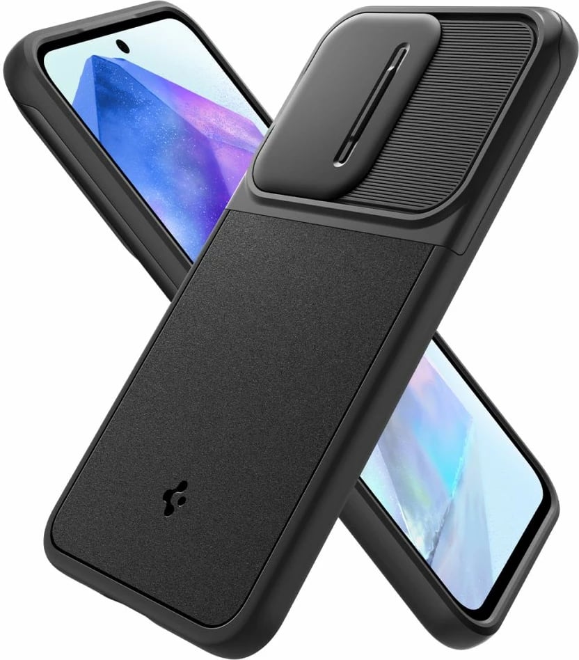 Mbështjellës Spigen Optik Armor për Samsung Galaxy A55 5G, i zi
