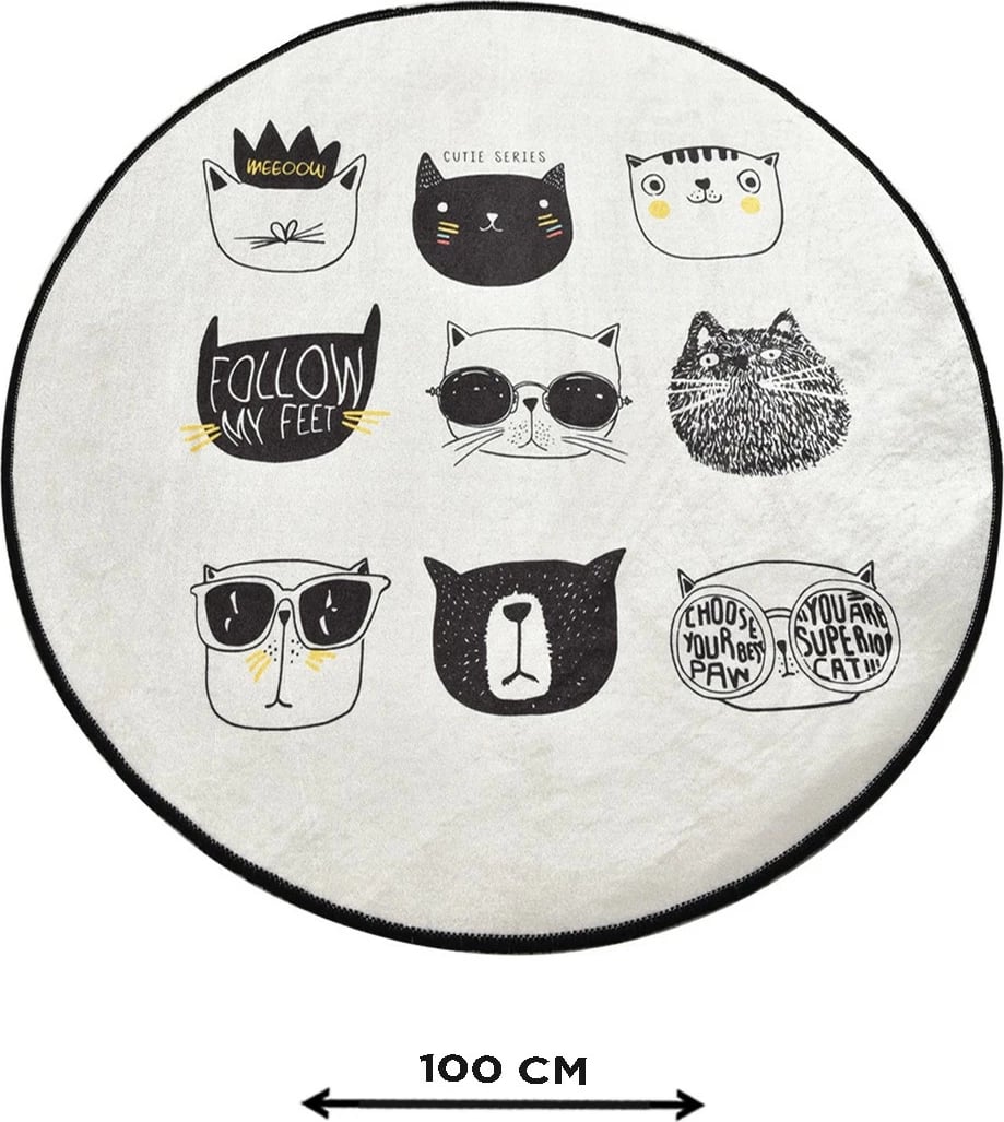 Tapet banje Mijölnir, Cutie Djt, shumëngjyrësh, 100 cm