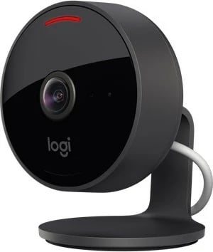 Kamerë sigurie smart, Logitech Circle View 961-000490, Full HD 1080p 180° kënd shikimi, Wi‑Fi, IP64, me mikrofon dhe altoparlant, e zezë