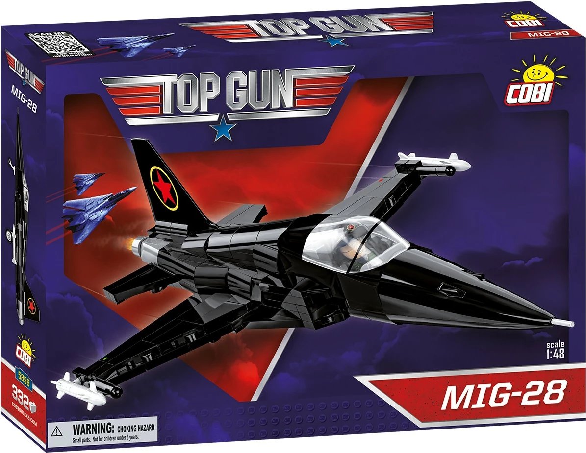 Set blloqe Cobi Klocki Top Gun MiG-28, 332 pjesë, i zi