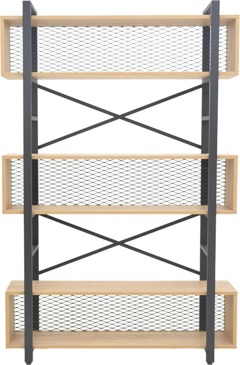 Raft librash Fifer, ngjyrë lisi-e zezë, 120x28x185cm