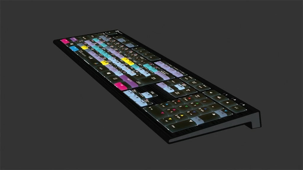 Tastierë LogicKeyboard Astra 2 DaVinci Resolve UK për PC, e zezë