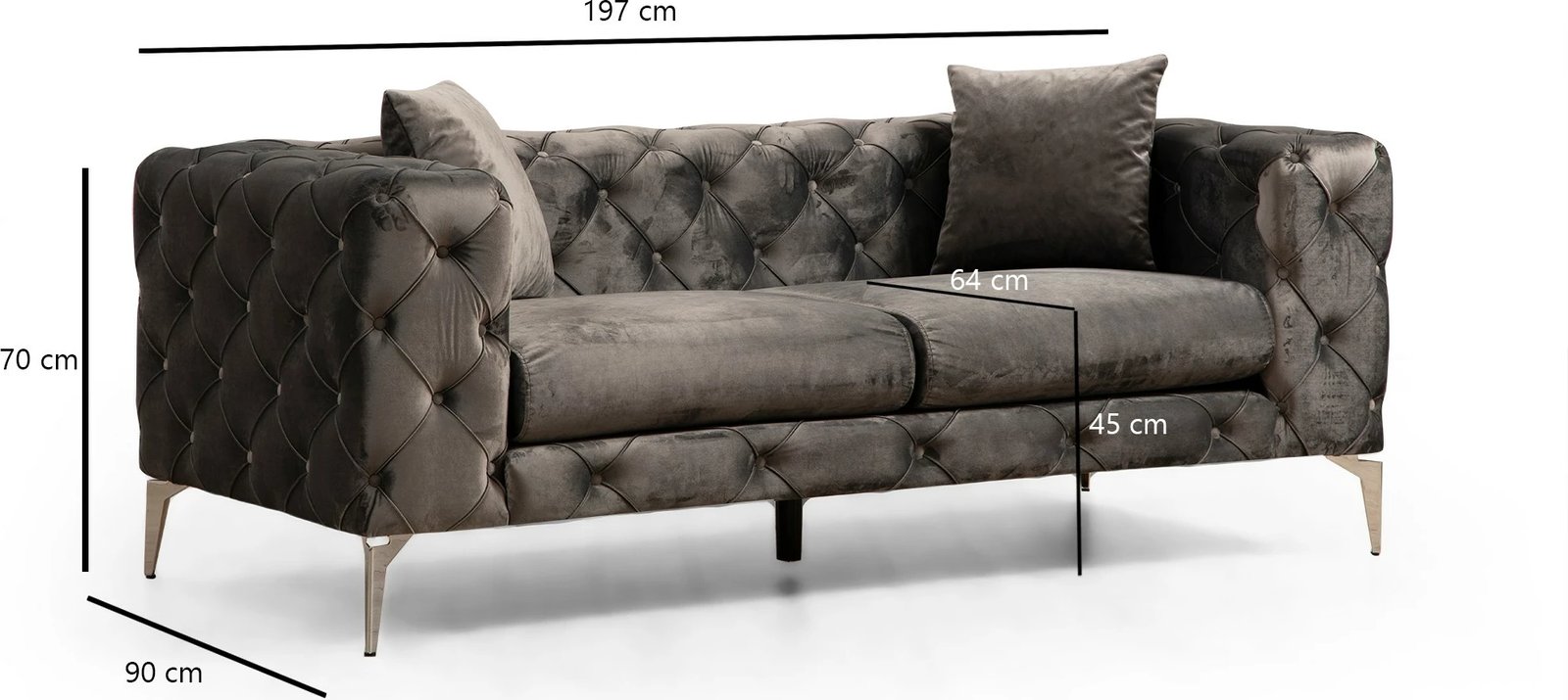 Divan dy-vendësh Atelier del Sofa, Como, antracit