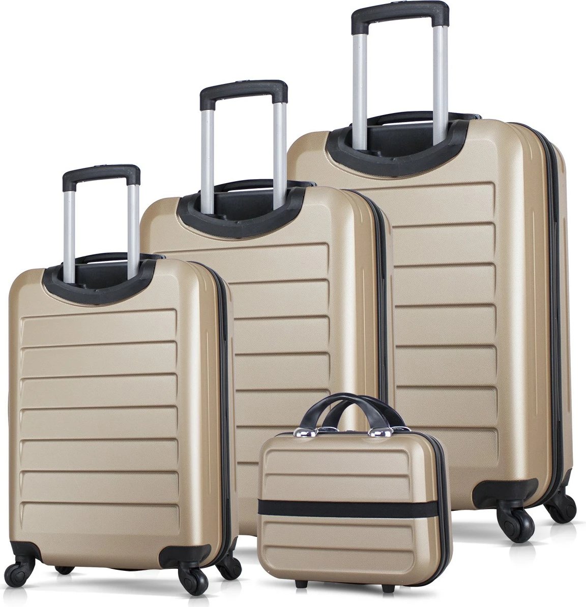 Set valixhesh (4 copë), ngjyrë ari, Zoozie Bags, 8435