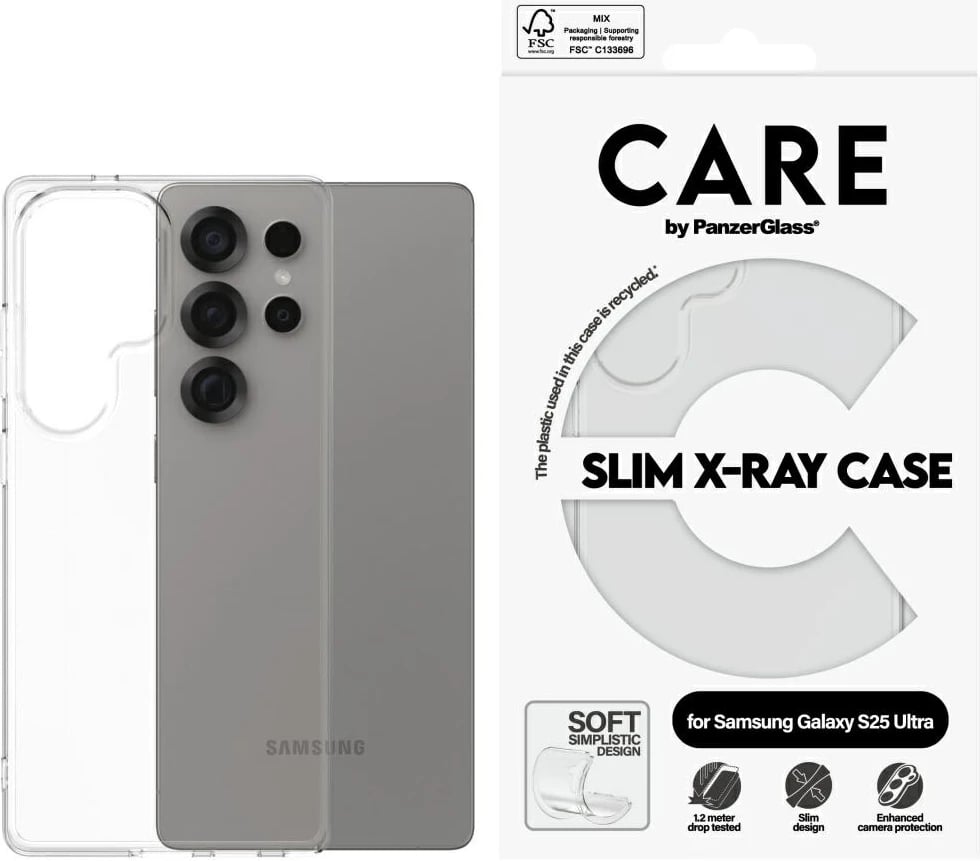 Mbështjellës PanzerGlass CARE Fashion X-Ray për Samsung Galaxy S25 Ultra, Transparent