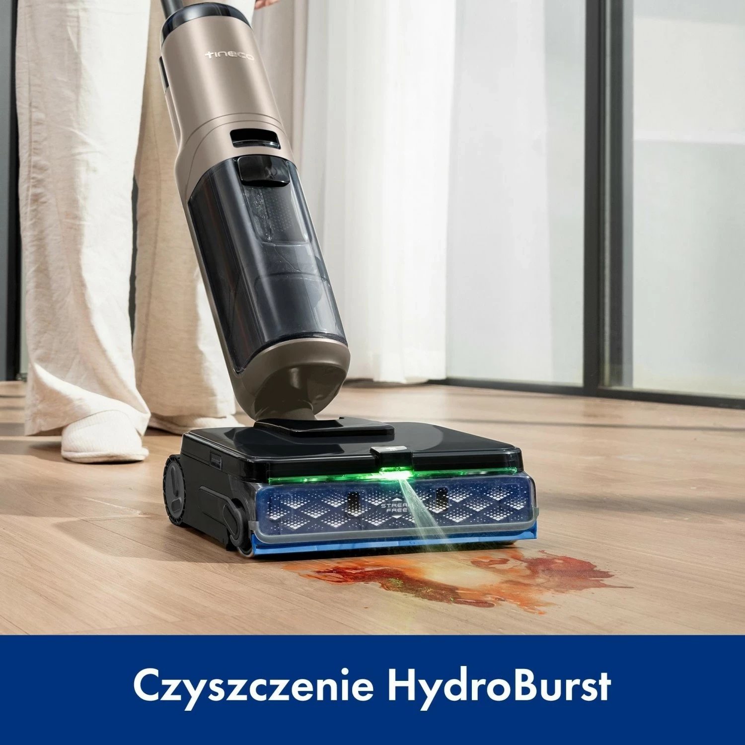 Kasë fshese Tineco Floor One S7 MAX Gold, pa kabllo, ngjyrë kafe