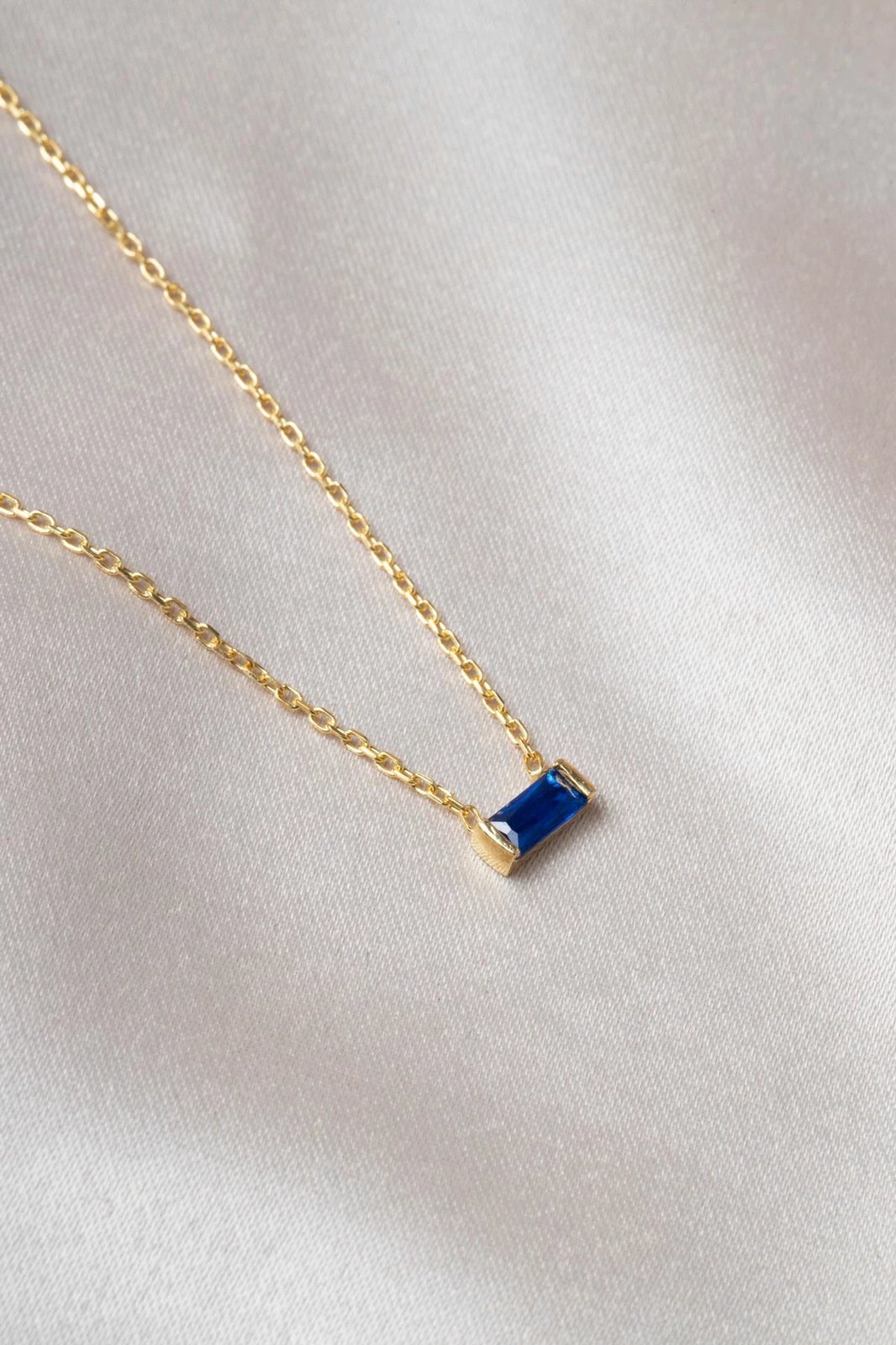 Qafore argjendi me gurë navy blue, Elika Silver, TFNY65236