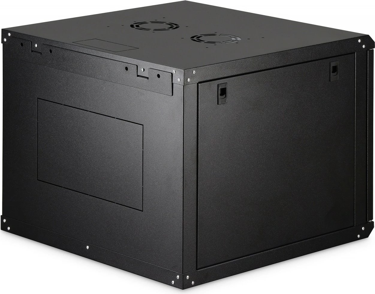 Kabinet rrjeti muror Digitus DN-37107 19" 9U 474x600x600mm derë xhami IP20 kapacitet 60kg i pa-montuar, zezë