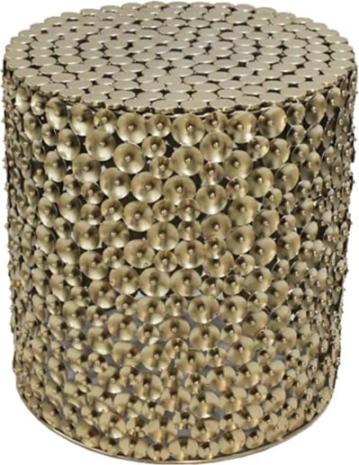 Set tavolinash kafeje POPPY, 2 copë, ngjyrë ari antik, 44x44x46.5