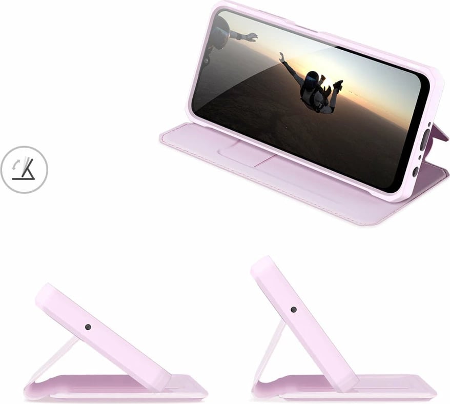 Mbështjellës Dux Ducis Skin X Bookcase për Samsung Galaxy A03s, rozë