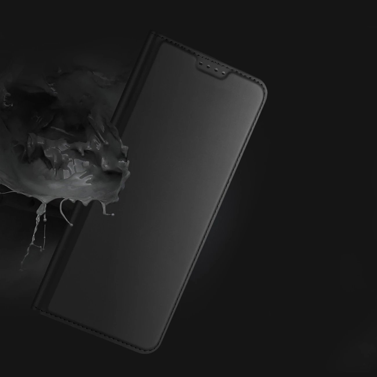 Mbështjellës Dux Ducis Skin Pro për Oppo Reno 8 Pro, me kapak, xhep për kartela, funksion stand, e zezë Mbështjellës Dux Ducis Skin Pro për Oppo Reno 8 Pro, me kapak, xhep për kartela, funksion stand, e zezë