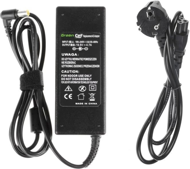 Adapter rryme Green Cell AD31P për laptop Sony, 90W, i zi