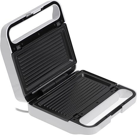 Sandwich maker 2-në-1, Adler AD 3070, pllaka të ndërroshme toast + grill, 850W (1100W max), i bardhë