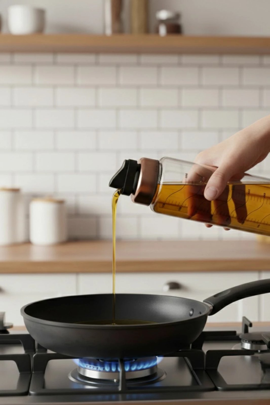 Shishe për vaj, qelq, ngjyrë kafe, Hermia Concept, CMB1042, 8x8x26cm, 1000ml