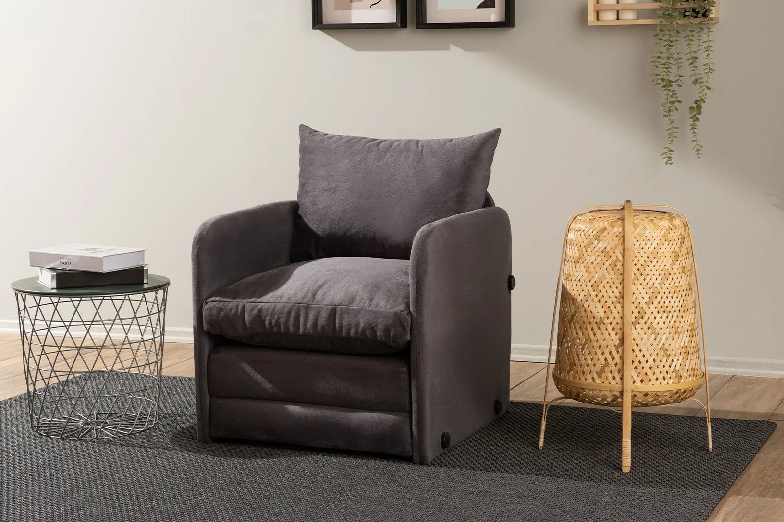 Krevat-karrige një vendi, ngjyrë gri, Saga Single