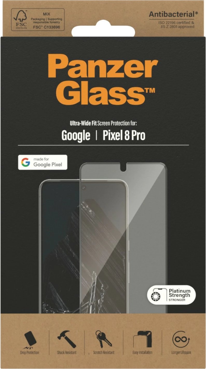 Mbrojtës ekrani PanzerGlass për Google Pixel 8 Pro, 0.2mm, transparent