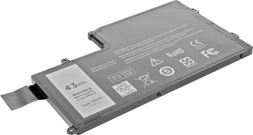 Bateri laptop Mitsu BC/DE-5445 për Dell Inspiron 14/15, Latitude 3450/3550, 3800 mAh, 11.1V, e zezë