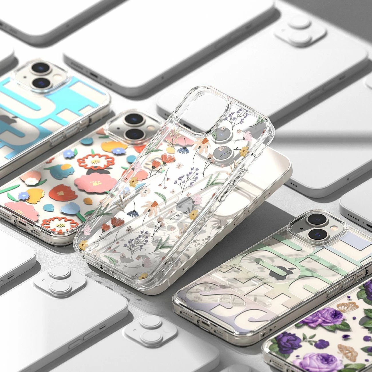 Mbështjellës Ringke Fusion Design për iPhone 14 Plus, FD637E29, transparent, vjollcë