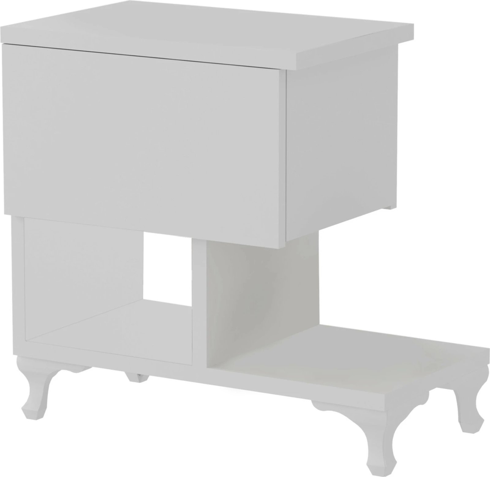 Komodinë Hanah Home, ngjyrë e bardhë, Cast