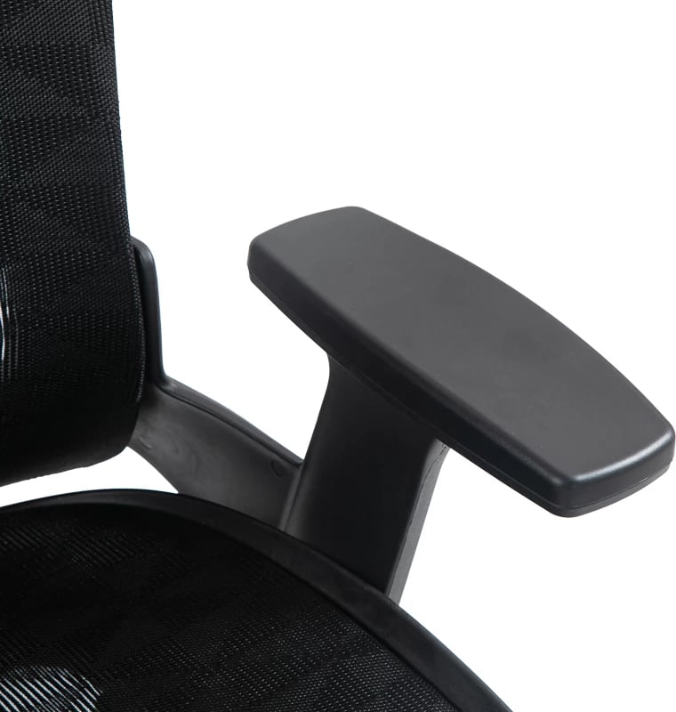 Karrige pune menaxheri Mergi, rrjetë e zezë, 62x63x120cm